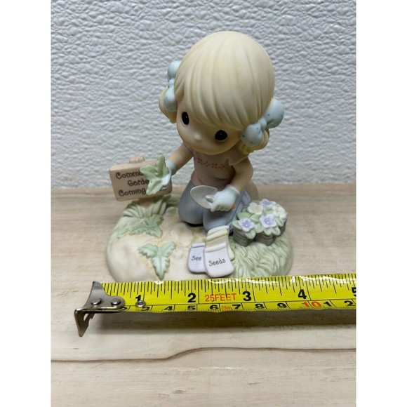 2007 Enesco Precious Moments Sow Much To Do Porcelain Figurine - Picture 9 of 15